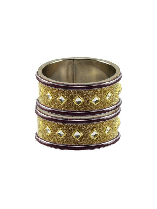 kundan work of metallic kada - 18772857 - Very Small Image - 1
