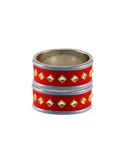 red stone stud brass bangle - 18772930 - Very Small Image - 1