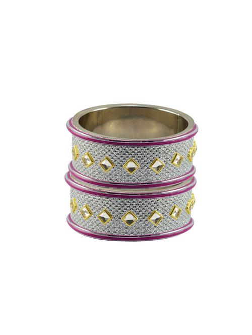 white stone stud brass bangle - 18772944 - Very Small Image - 1