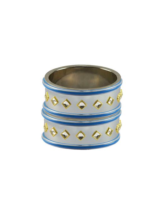 white stone stud brass bangle - 18772965 - Very Small Image - 1