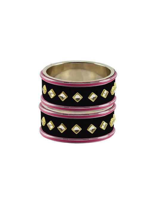 black stone stud brass bangle - 18772974 - Very Small Image - 1