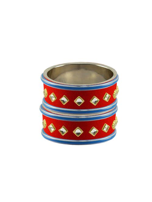 red stone stud brass bangle - 18772992 - Very Small Image - 1