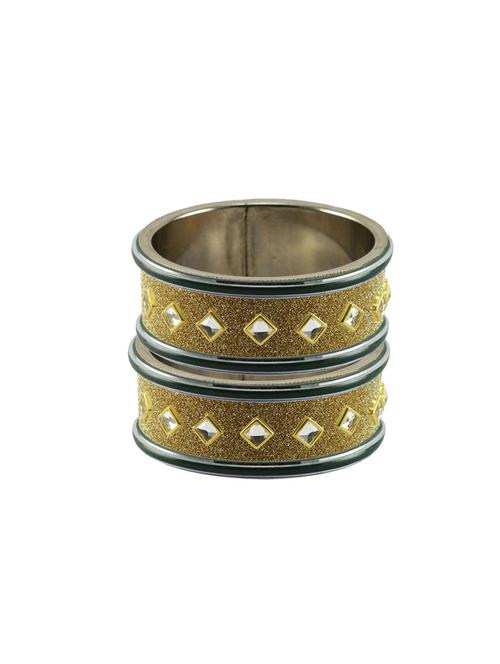 golden stone stud brass bangle - 18773017 - Very Small Image - 1