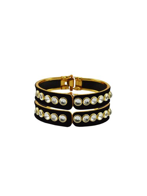 black stone stud brass bangle - 18773040 - Very Small Image - 1