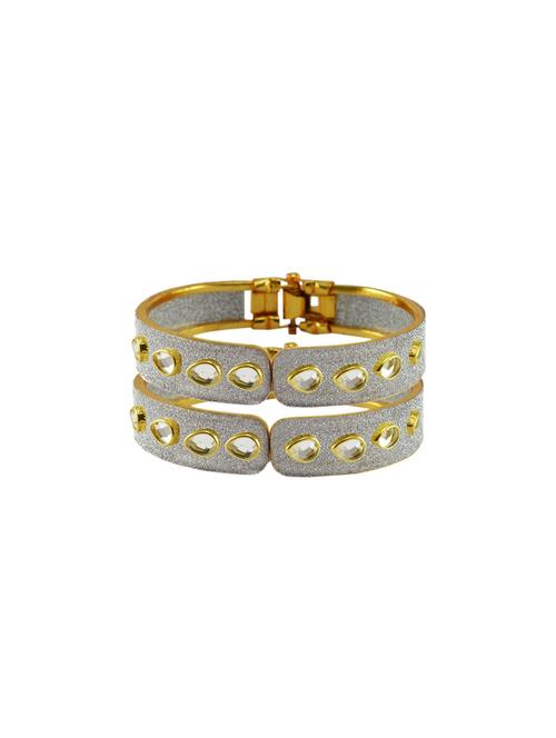 white stone stud brass bangle - 18773077 - Very Small Image - 1