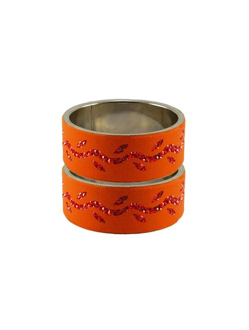 orange stone stud brass bangle - 18773095 - Very Small Image - 1
