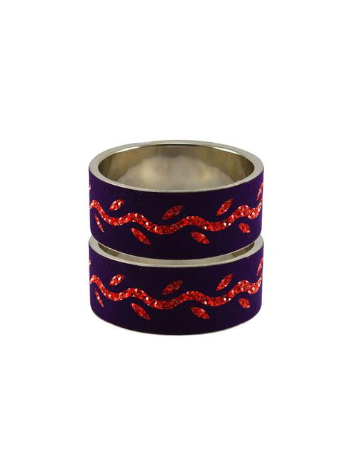 purple stone stud brass bangle - 18773096 - Very Small Image - 1