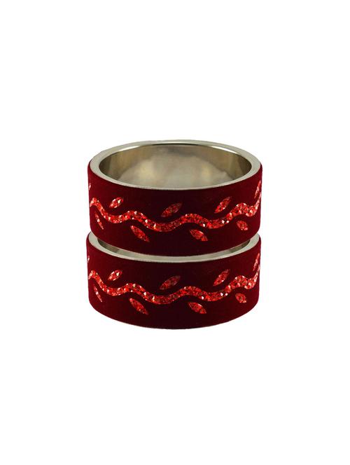 maroon stone stud brass bangle - 18773100 - Very Small Image - 1