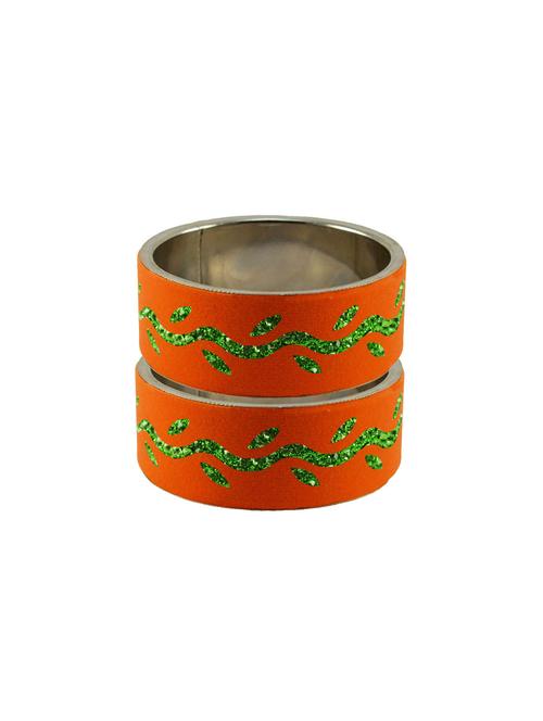 orange stone stud brass bangle - 18773109 - Very Small Image - 1