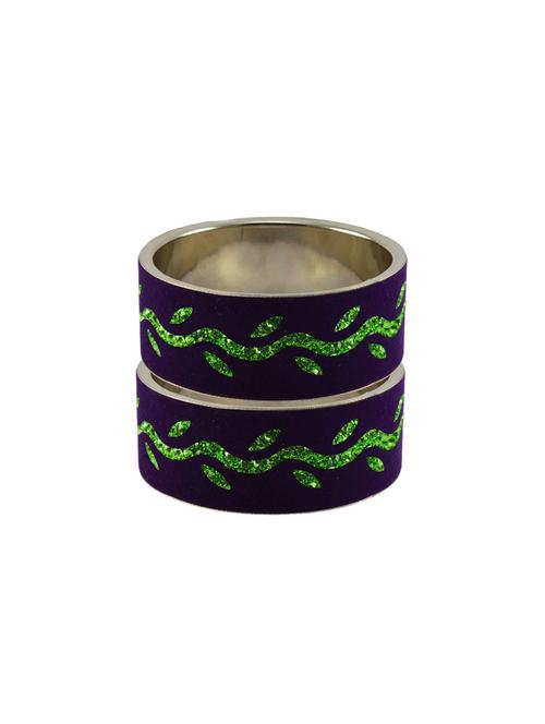 purple stone stud brass bangle - 18773110 - Very Small Image - 1
