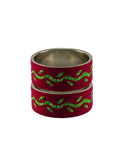 maroon stone stud brass bangle - 18773118 - Very Small Image - 1