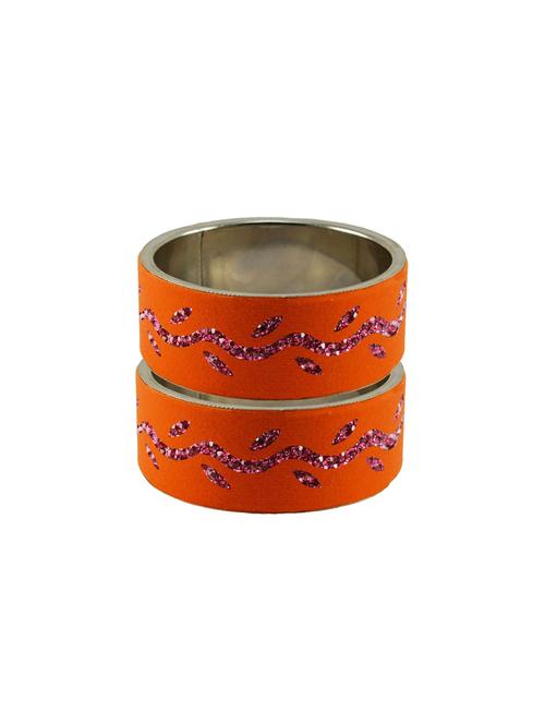 orange stone stud brass bangle - 18773124 - Very Small Image - 1