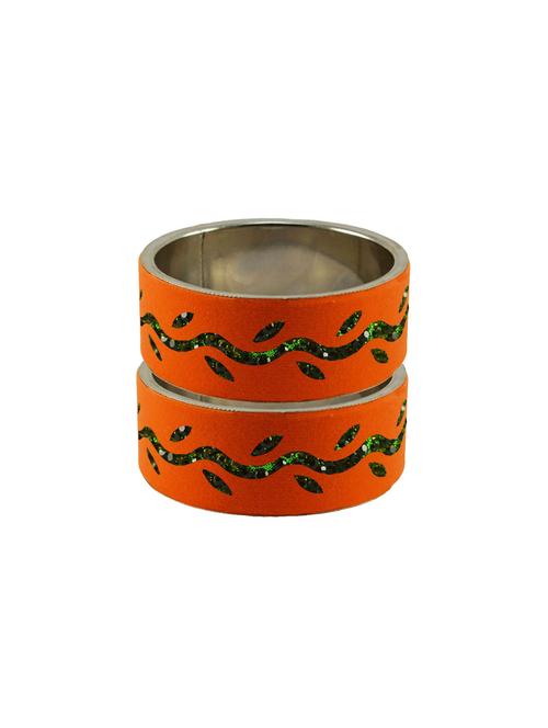 orange stone stud brass bangle - 18773169 - Very Small Image - 1