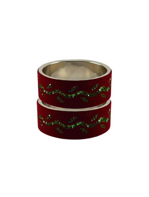 maroon stone stud brass bangle - 18773173 - Very Small Image - 1