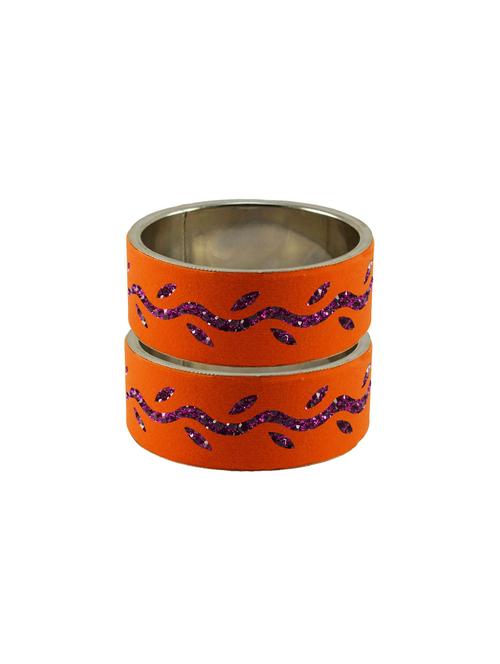 orange stone stud brass bangle - 18773183 - Very Small Image - 1