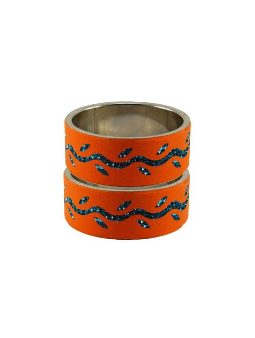 orange stone stud brass bangle - 18773213 - Very Small Image - 1
