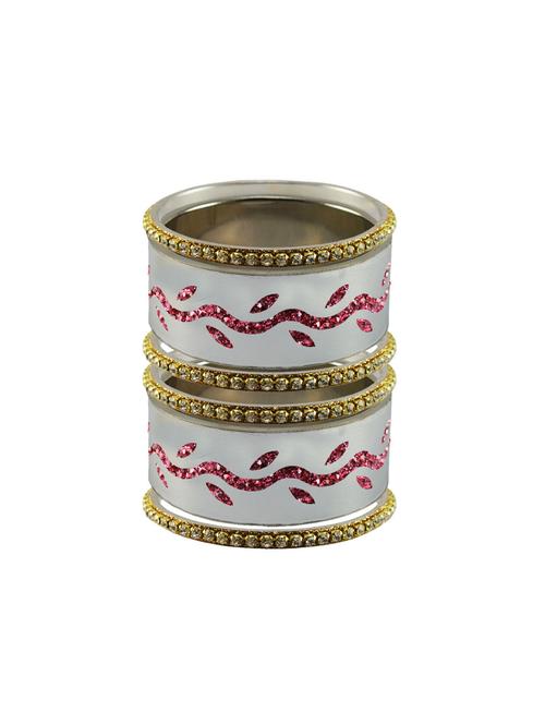 white stone stud brass bangle - 18773316 - Very Small Image - 1