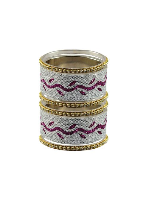 white stone stud brass bangle - 18773371 - Very Small Image - 1
