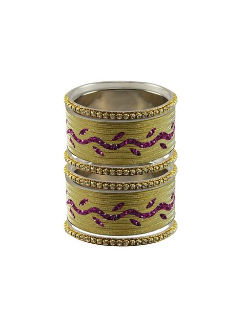 golden stone stud brass bangle - 18773376 - Very Small Image - 1