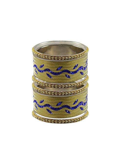 golden stone stud brass bangle - 18773420 - Very Small Image - 1