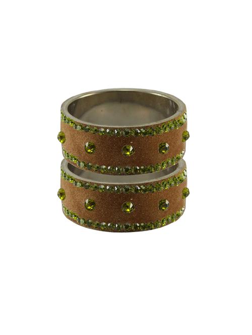stone stud brass bangle - 18774300 - Very Small Image - 1