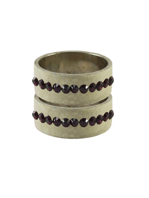 stone stud brass bangle - 18774497 - Very Small Image - 1