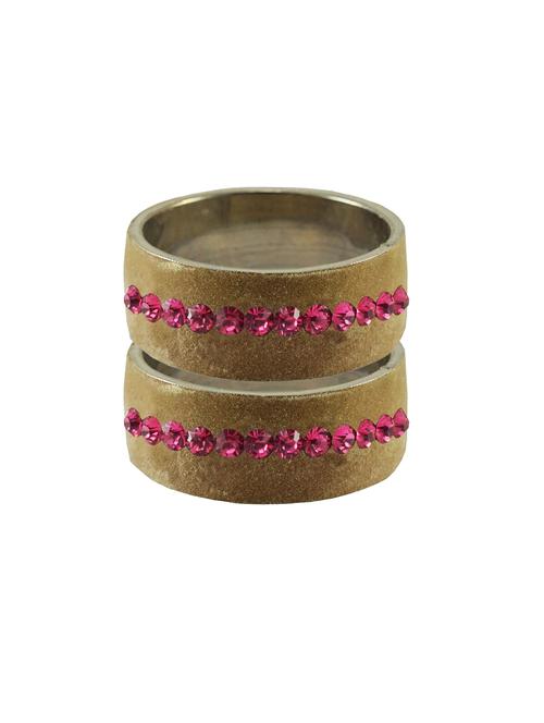 light brownncoloured stone stud brass bangle - 18774746 - Very Small Image - 1