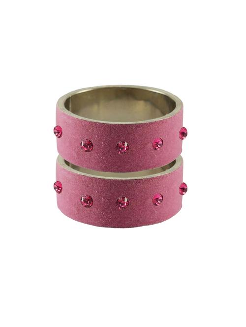 pink coloured stone stud brass bangle - 18774752 - Very Small Image - 1