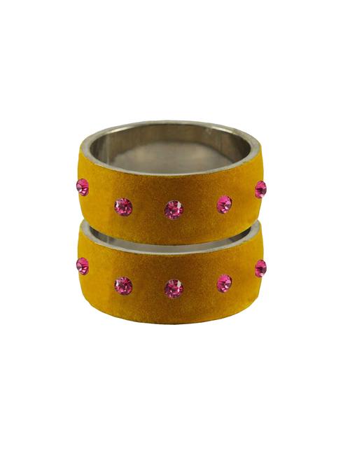 light brown coloured stone stud brass bangle - 18774762 - Very Small Image - 1