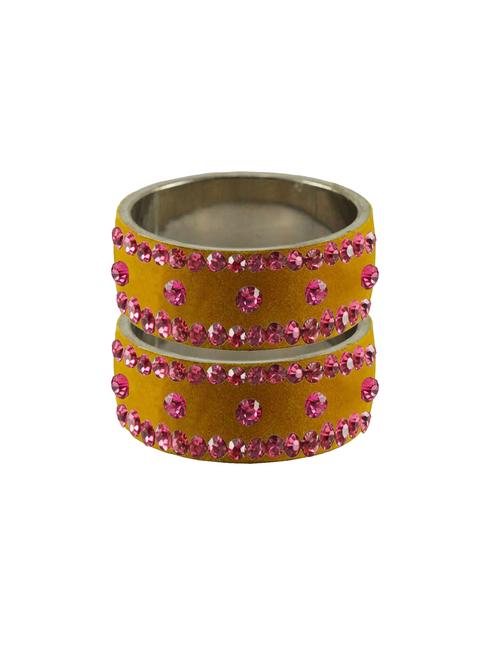 light brown coloured stone stud brass bangle - 18774764 - Very Small Image - 1