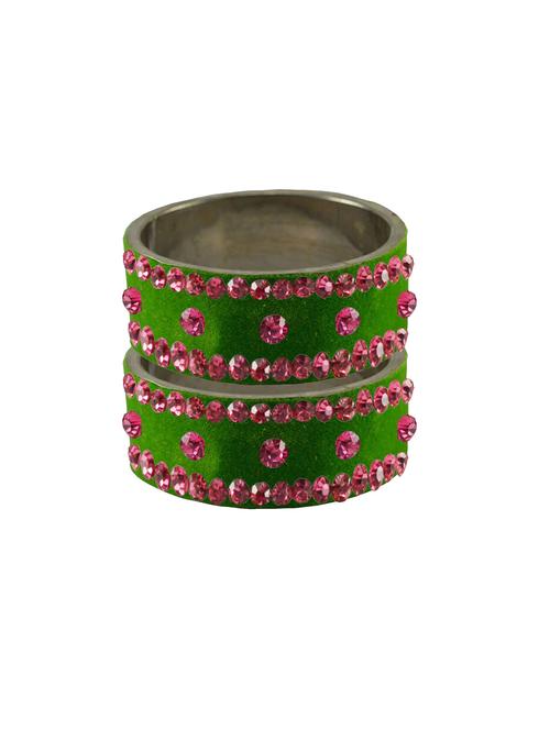 light green coloured stone stud brass bangle - 18774784 - Very Small Image - 1