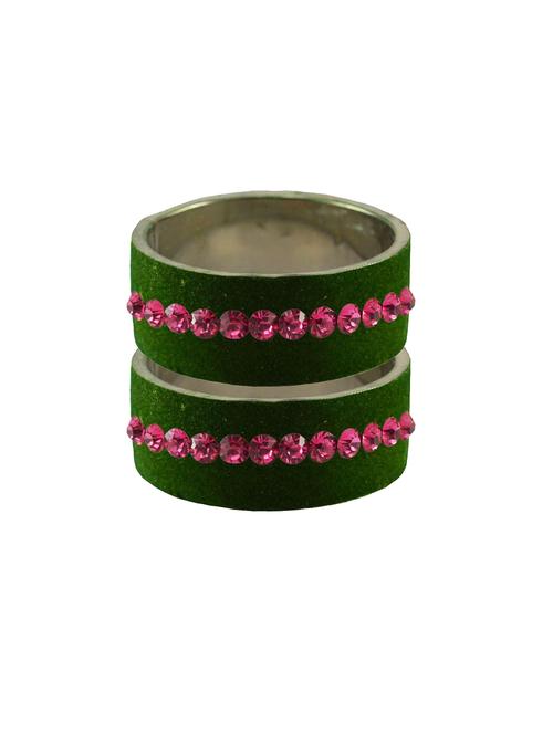 light green coloured stone stud brass bangle - 18774786 - Very Small Image - 1