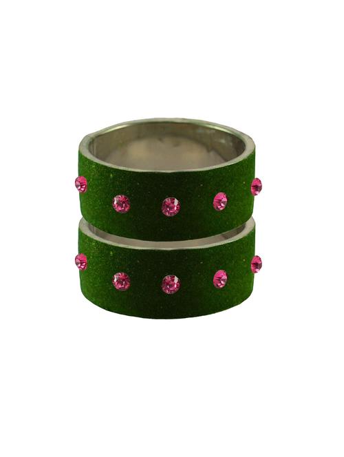 light green coloured stone stud brass bangle - 18774787 - Very Small Image - 1