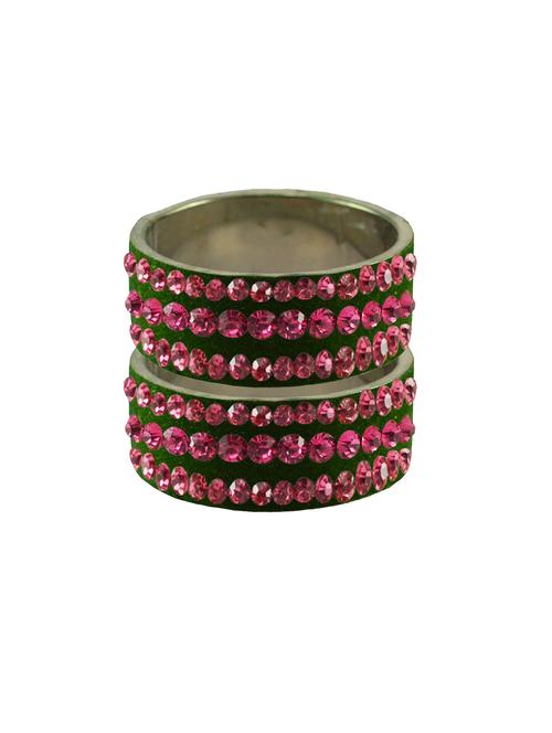 light green coloured stone stud brass bangle - 18774790 - Very Small Image - 1