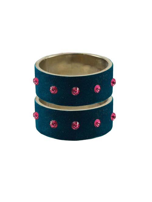 dark maroon coloured stone stud brass bangle - 18774807 - Very Small Image - 1
