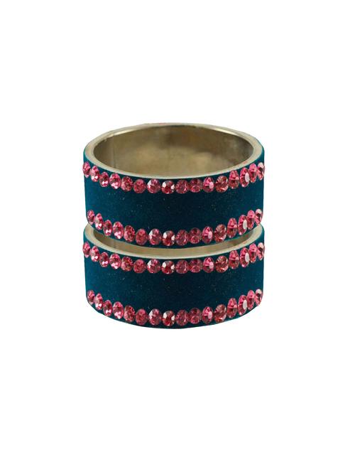 dark maroon coloured stone stud brass bangle - 18774808 - Very Small Image - 1
