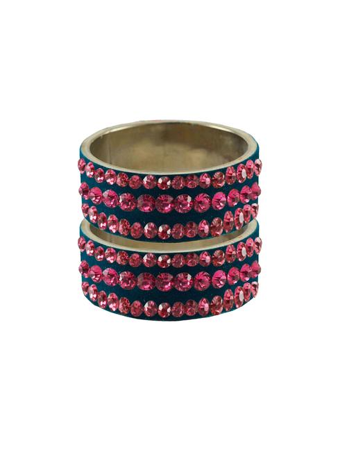 dark maroon coloured stone stud brass bangle - 18774810 - Very Small Image - 1