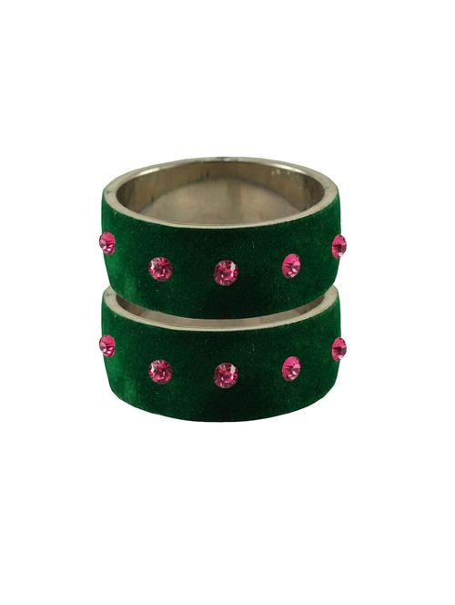 dark maroon coloured stone stud brass bangle - 18774812 - Very Small Image - 1