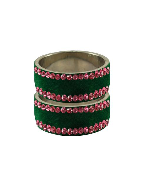 dark maroon coloured stone stud brass bangle - 18774813 - Very Small Image - 1
