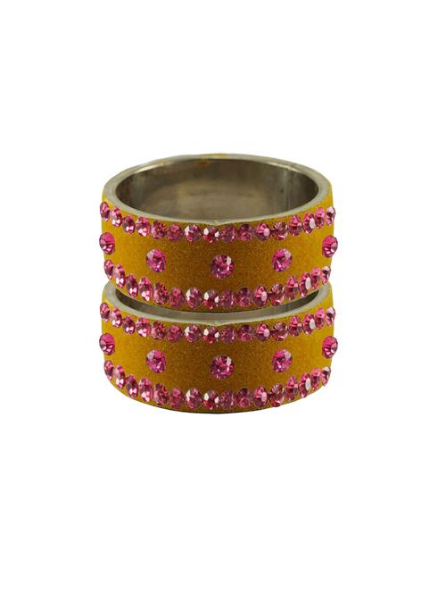 light brown coloured stone stud brass bangle - 18774829 - Very Small Image - 1