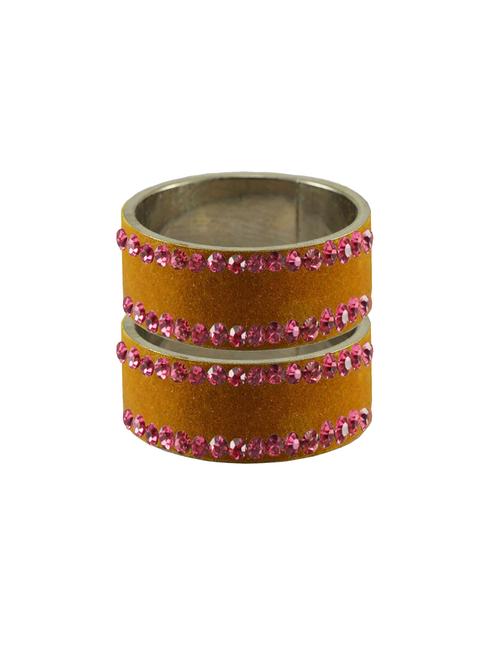 light brown coloured stone stud brass bangle - 18774834 - Very Small Image - 1