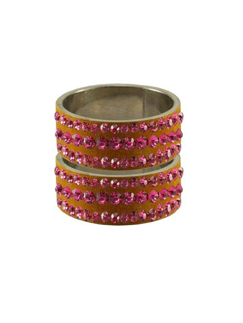 dark brown stone stud brass bangle - 18774835 - Very Small Image - 1