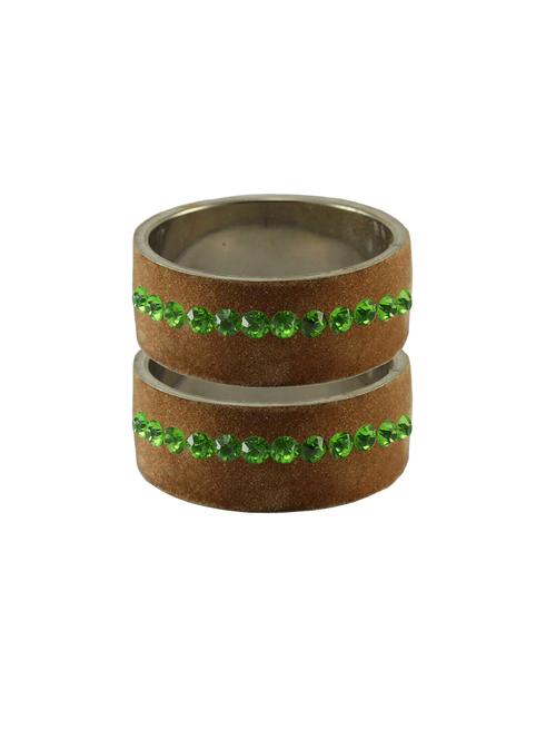 black coloured stone stud brass bangle - 18774867 - Very Small Image - 1