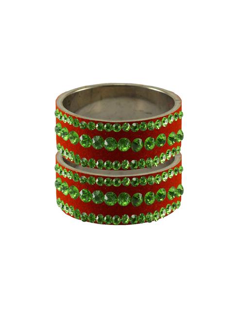 orange coloured stone stud brass bangle - 18774875 - Very Small Image - 1