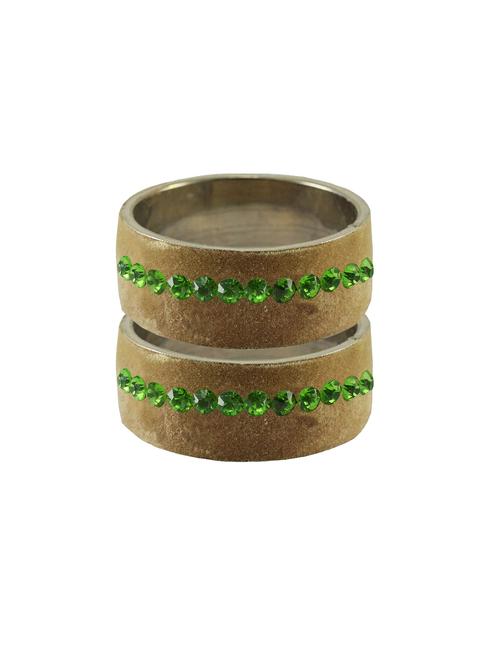 light brown coloured stone stud brass bangle - 18774882 - Very Small Image - 1