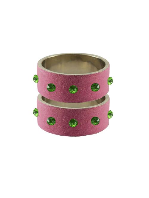 pink coloured stone stud brass bangle - 18774888 - Very Small Image - 1