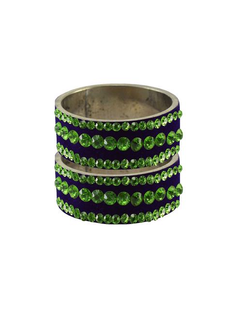 blue stone stud brass bangle - 18774955 - Very Small Image - 1