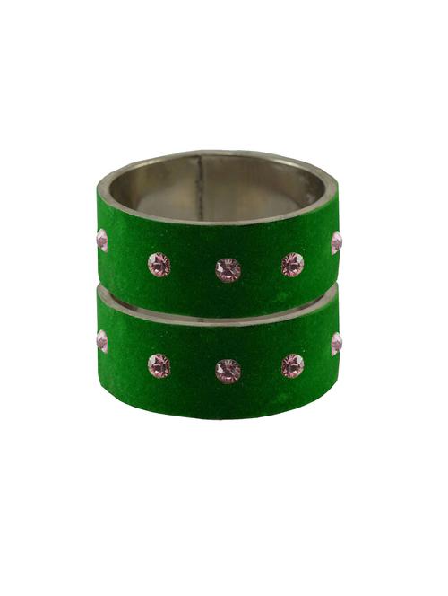 green stone stud brass bangle - 18775012 - Very Small Image - 1