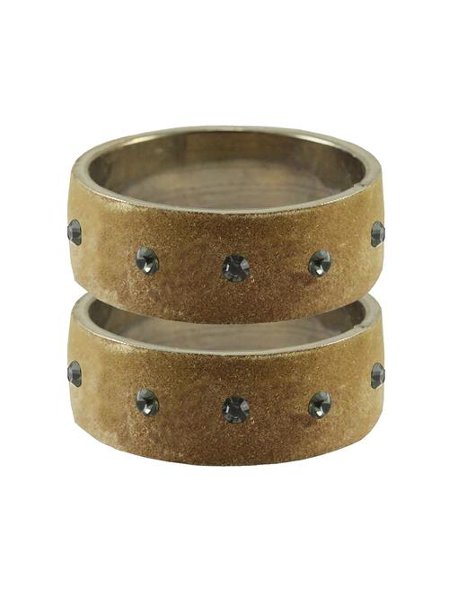 light brown stone stud brass bangle - 18775425 - Very Small Image - 1