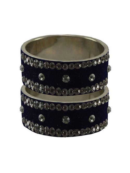 dark blue stone stud brass bangle - 18775434 - Very Small Image - 1
